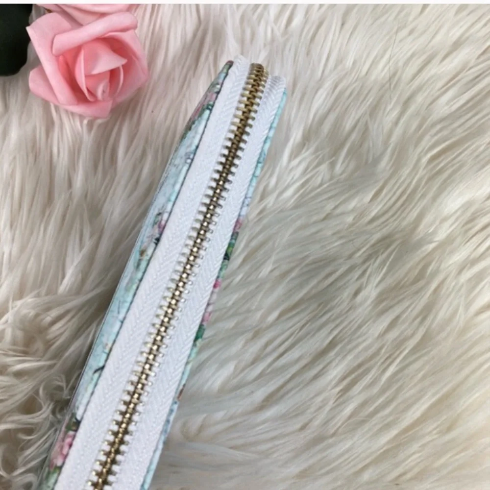 NWT Paris Eiffel Tower Long Zipper Wallet Blue Bling design